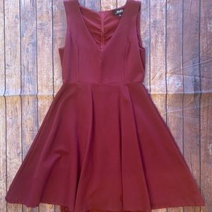 Lulus Maroon Skater Dress